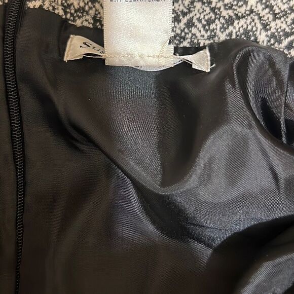 Susan Bristol skirt knit cotton blend black cream pockets 6 NWT FIRM on PRICE - Picture 7 of 7